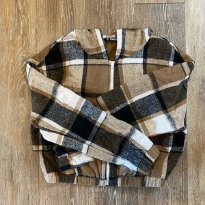 Woman’s plaid hooded jacket